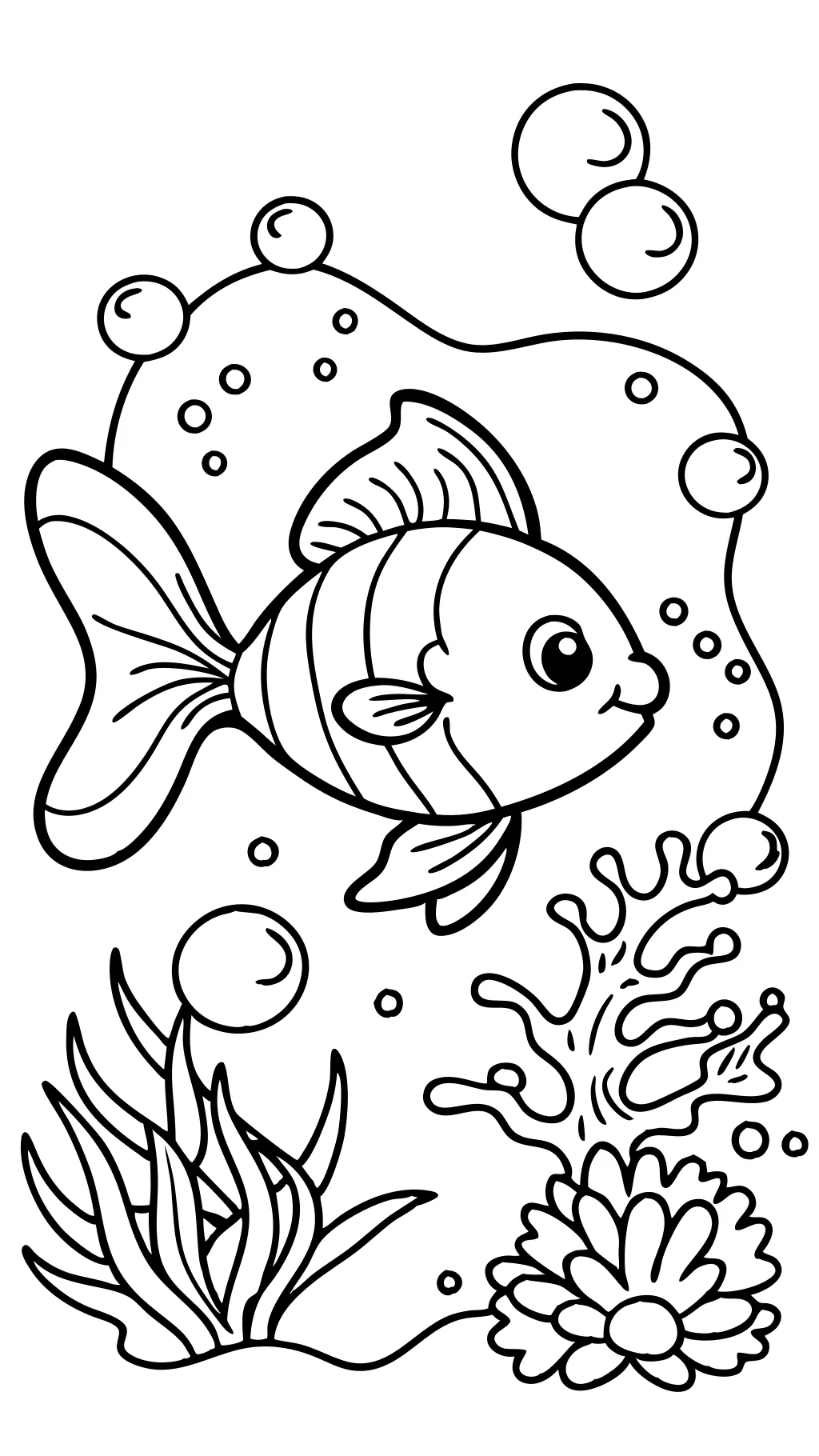 coloriage de poisson rouge